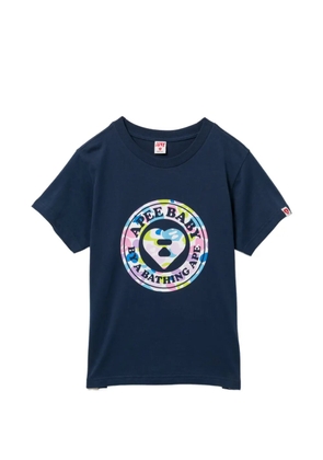 APEE™ by *A BATHING APE® Camo heart logo T-shirt - Blue