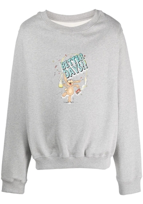 Martine Rose Better Days bunny-print cotton sweatshirt - Grey