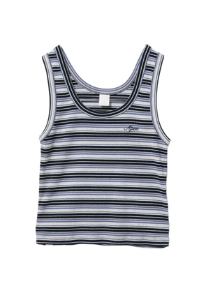 APEE™ by *A BATHING APE® logo embroidered strip top - Blue