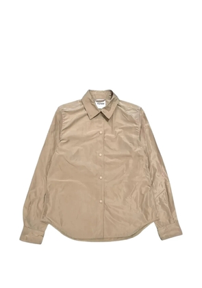 ASPESI press-stud curved-hem shirt - Neutrals