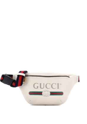 Gucci Pre-Owned Logo Printed Leather Small belt bag - Neutrals