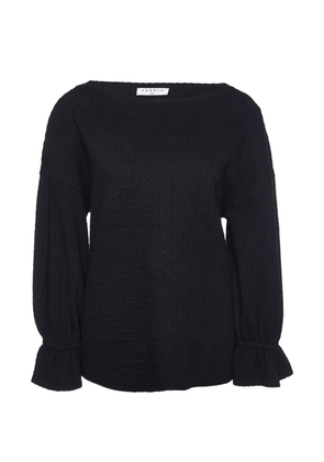SANDRO balloon-sleeve top - Black