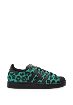 adidas Superstar II leopard-print leather sneakers - Green