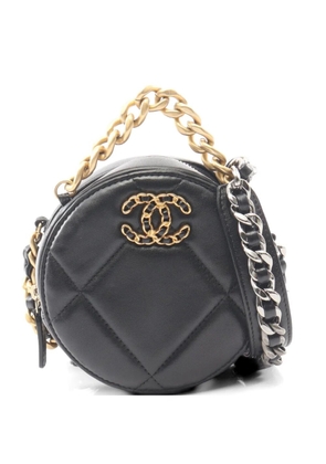 CHANEL Pre-Owned 19 Round matelassé two-way mini bag - Black