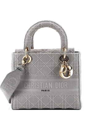 Christian Dior Pre-Owned Lady D-Lite Bag Cannage Embroidered Canvas Medium satchel - Grey