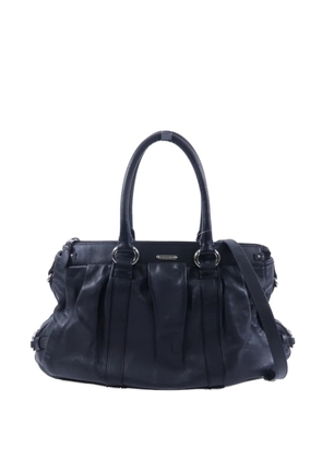 Celine Pre-Owned ruched leather shoulder bag - Black