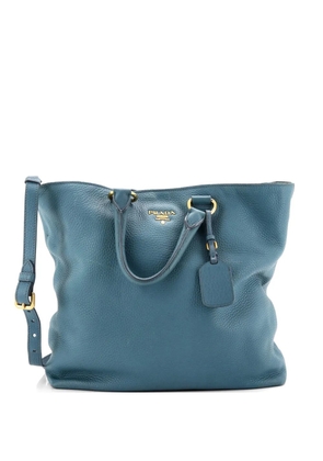 Prada Pre-Owned Convertible Shopper Vitello Daino Large tote bag - Blue