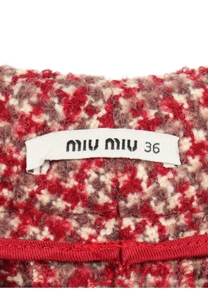 Miu Miu Pre-Owned 2010s button-fly tweed shorts - Red