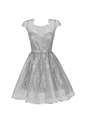 Catalina Signature lace-embellished mini dress - Grey