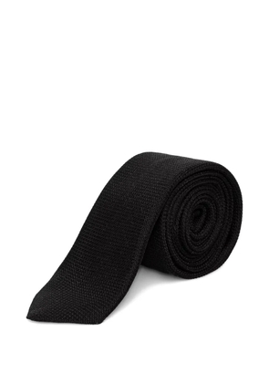 Karl Lagerfeld textured silk tie - Black
