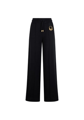 Roberto Cavalli logo-plaque drawstring track pants - Black