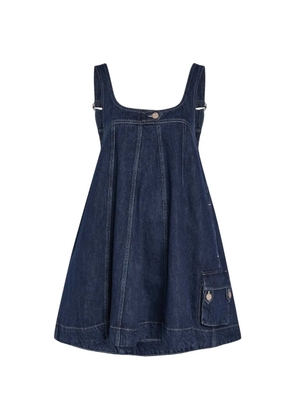DAMSON MADDER Immy pleated mini dress - Blue