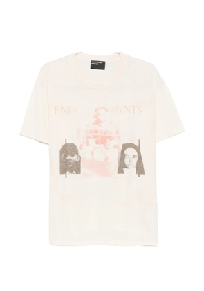 Enfants Riches Déprimés distressed graphic-print T-shirt - Neutrals