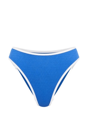 Seafolly Beach Bound textured-finish contrast-trim bikini bottoms - Blue
