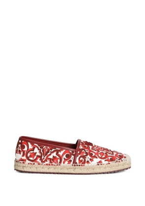 Dolce & Gabbana espadrilles in majolica-print canvas - Red