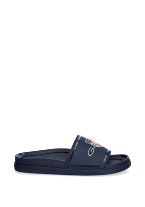 Gant logo-plaque slides - Blue