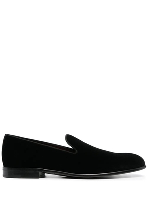 Dolce & Gabbana piped velvet loafers - Black