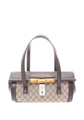 Gucci Pre-Owned Bamboo GG canvas handbag - Brown