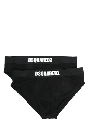 DSQUARED2 two-pack logo-waistband briefs - Black