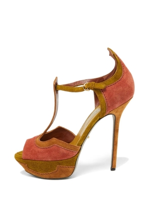 Sergio Rossi Vintage ankle-strap heeled sandals - Orange