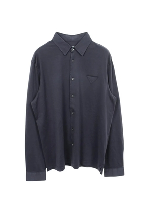 Prada Pre-Owned triangle logo long-sleeve shirt - Blue