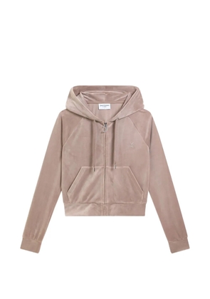 Juicy Couture diamanté-logo hoodie - Neutrals