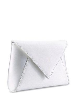 Tyler Ellis small Lee Pouchet satin clutch bag - White