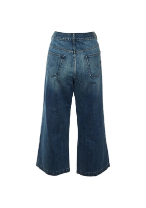 Christian Dior Pre-Owned Bee-patch cropped jeans - Blue