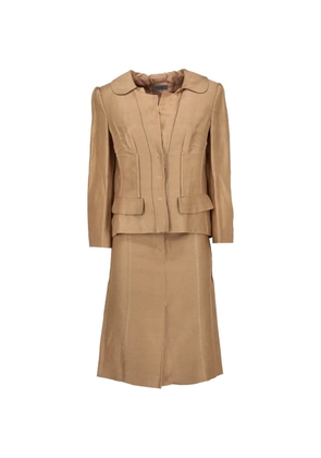 Alberta Ferretti Vintage contrast-stitch suit - Neutrals