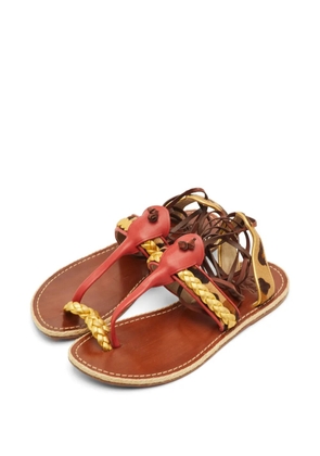 Christian Louboutin Pre-Owned ankle strap espadrille sandals - Brown