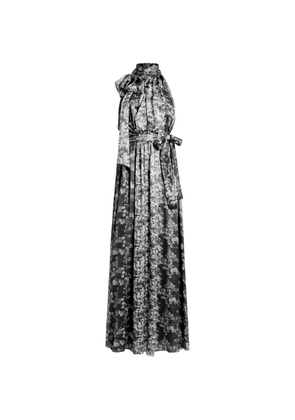 Collini Milano Meg bow-detail halterneck maxi dress - Black