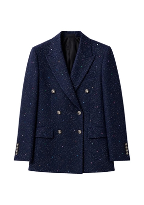 Tagliatore double-breasted glitter-detail blazer - Blue
