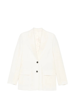 TOTEME fringed-trim blazer - Neutrals