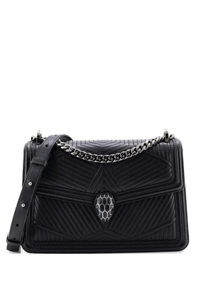 Bvlgari Pre-Owned Serpenti Forever Shoulder Bag Quilted Leather Small crossbody bag - Black