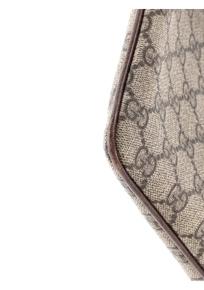 Gucci Pre-Owned Ophidia Zip Pouch GG Coated Canvas Large clutch bag - Brown