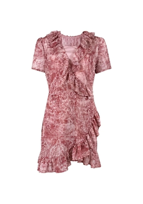 Aniye By Niko paisley-print ruffled mini dress - Pink