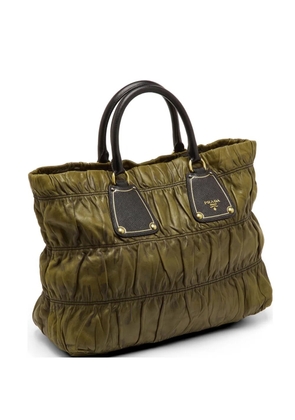 Prada Pre-Owned Gaufre Antic leather tote bag - Green