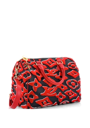 Louis Vuitton Pre-Owned Speedy Bandouliere Bag Limited Edition Urs Fischer Tufted Monogram Canvas 25 satchel - Red