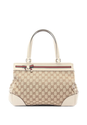 Gucci Pre-Owned 2010s Mayfair logo-pattern tote bag - Neutrals