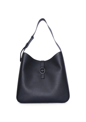 Orciani Gea grainy-leather ring-detail shoulder bag - Black