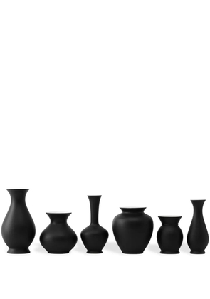 Schönbuch Blossom porcelain vases (set of six) - Black
