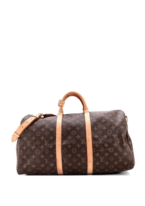 Louis Vuitton Pre-Owned Keepall Bandouliere Bag Monogram Canvas 50 travel bag - Brown