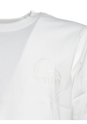 EVISU Seagull-embroidered T-shirt - White
