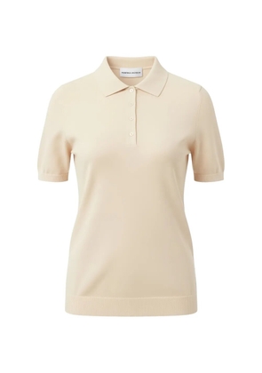 Emerson Renaldi fine-knit short-sleeve polo shirt - Neutrals