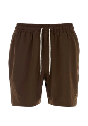 Polo Ralph Lauren logo-embroidered drawstring swim shorts - Brown