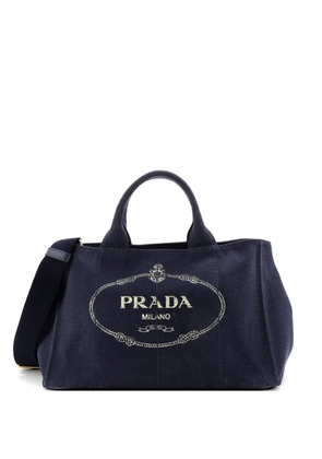 Prada Pre-Owned Canapa Convertible Canvas Large tote bag - Blue