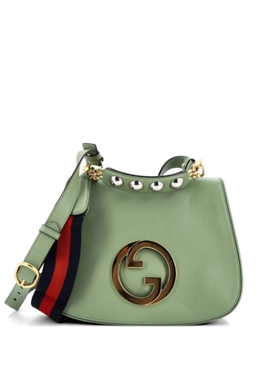 Gucci Pre-Owned Web Blondie Flap Bag Leather Medium shoulder bag - Green