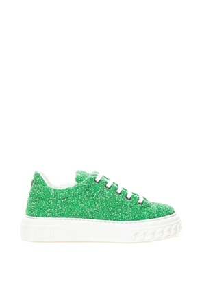 Casadei sequin-embellished chunky-sole sneakers - Green