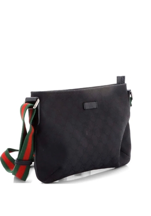 Gucci Pre-Owned Web Strap Messenger Bag GG Canvas Small crossbody bag - Black