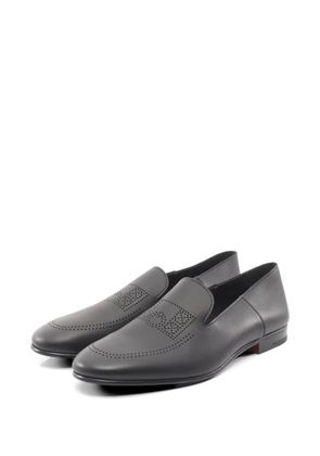 Hermès Pre-Owned 2010s Eclipse perforated loafers - Black